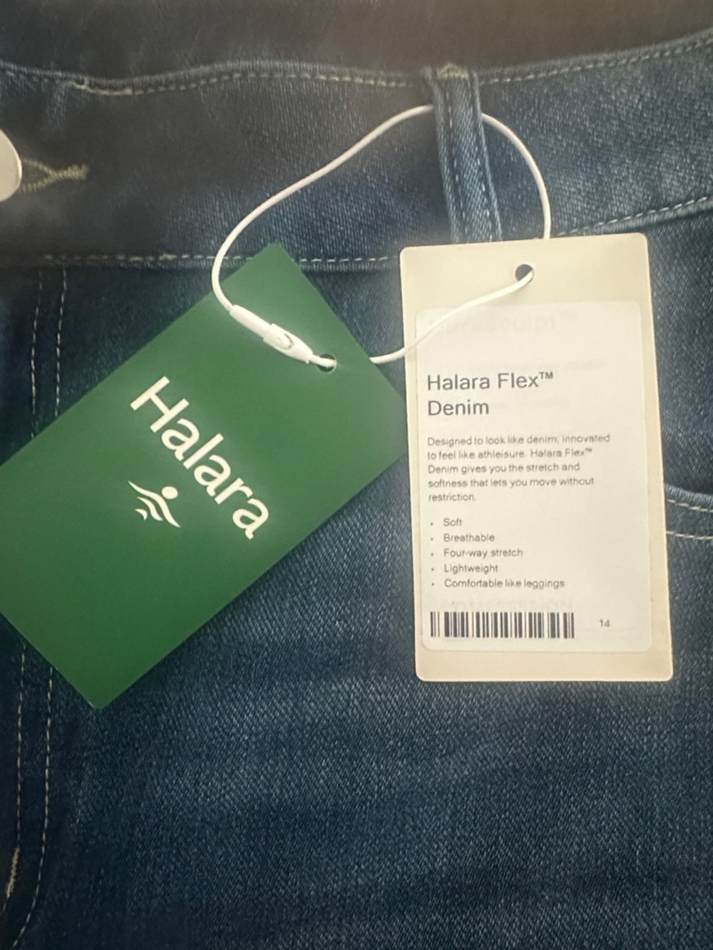 Halara Flex Denim Casual Skinny Jean Style 02677449 Stretch Med Light Wash Sz 16 - Picture 5 of 15